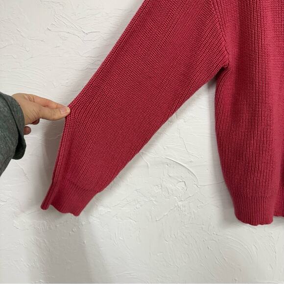 Ann Taylor Ribbed Knit Oversized Sweater Womens XL Mock Neck Slouchy Fall Preppy - Picture 2 of 10